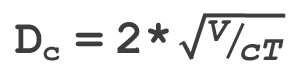 RT60 Critical Distance formula