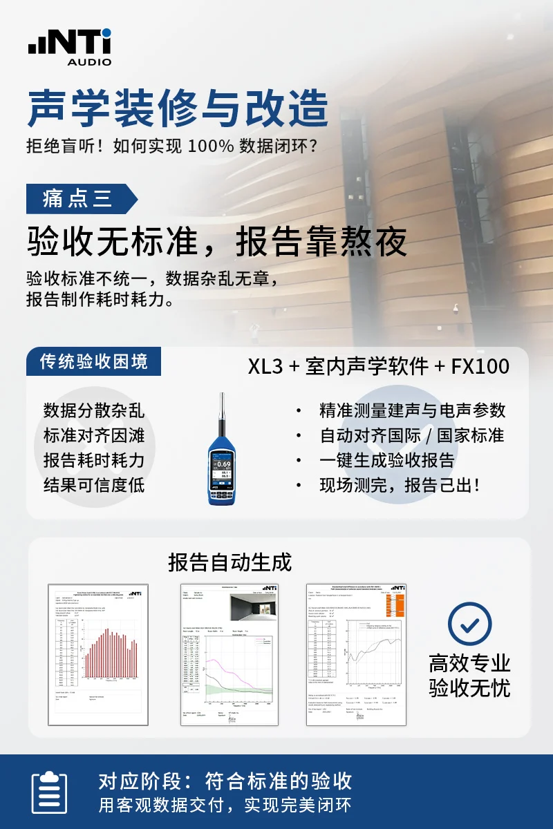 声学装修改造 痛点2验收无标准 Ntiaudio